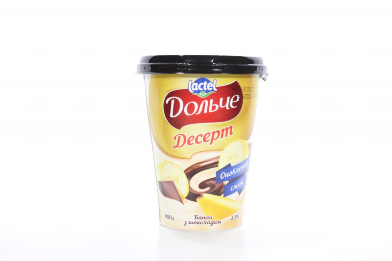 Десерт сирний Дольче Банан-Шоколад 3,4% 300г.