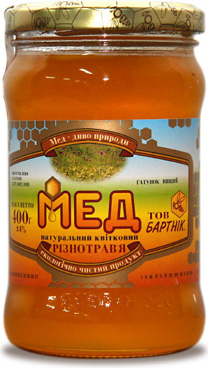 Мед квітковий 400г. Бартник