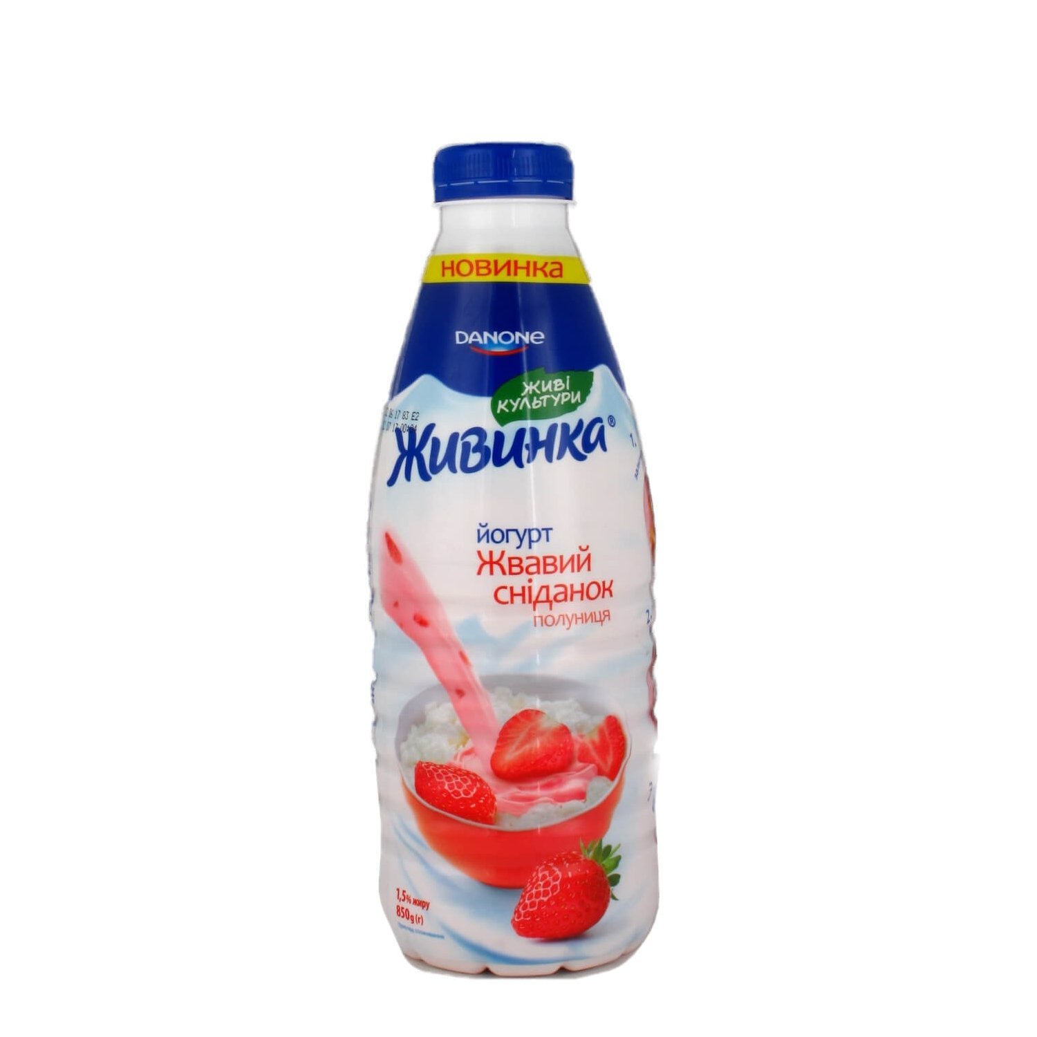 Йогурт питний Danone Живинка Швидкий сніданок 1,5% 800г.