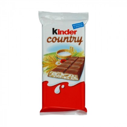 Шоколад Kinder Кантрі Т1 молочний зі злаками 23.5г.