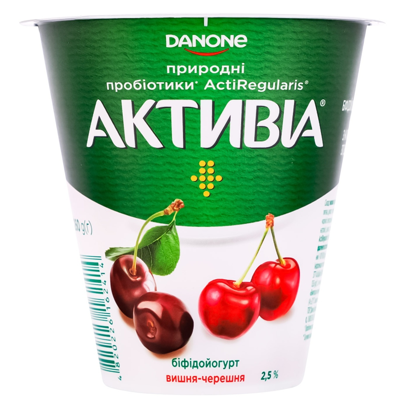 Біфідойогурт Danone Активіа вишня-черешня 2.5% 260г.
