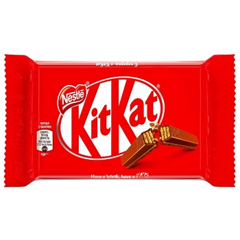 Батончик NESTLÉ® KITKAT® 4-FINGER в молочному шоколаді 41,5г.