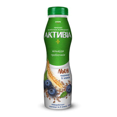 Біфідойогурт Активіа лісові ягоди зі  злаками 1,5% 290г.