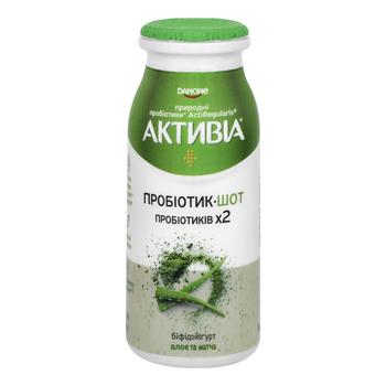 Біфідойогурт Активіа алоэ-матча низьколактозний 1,5% 100г.