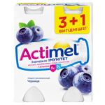 Продукт кисломолочний Danone Actimel чорниця 1,5% 4шт*100г.